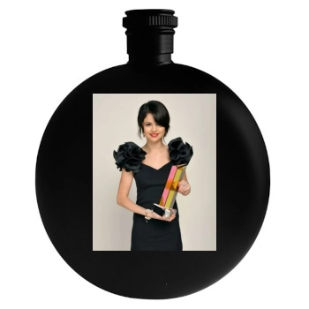 Selena Gomez Round Flask