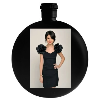 Selena Gomez Round Flask