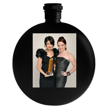 Selena Gomez Round Flask