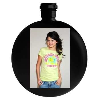 Selena Gomez Round Flask