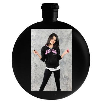 Selena Gomez Round Flask