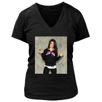 Selena Gomez Women's Deep V-Neck TShirt