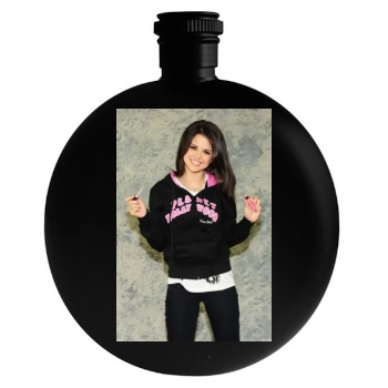 Selena Gomez Round Flask