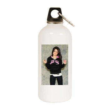 Selena Gomez White Water Bottle With Carabiner