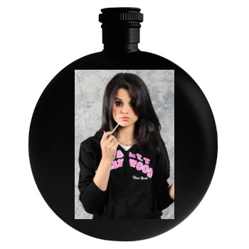 Selena Gomez Round Flask