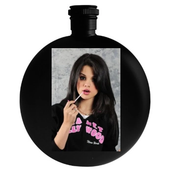 Selena Gomez Round Flask