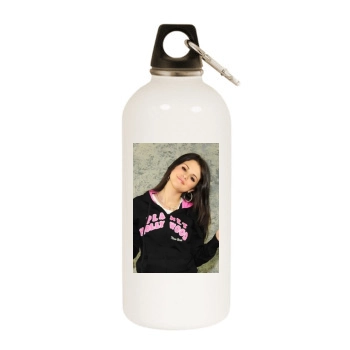 Selena Gomez White Water Bottle With Carabiner