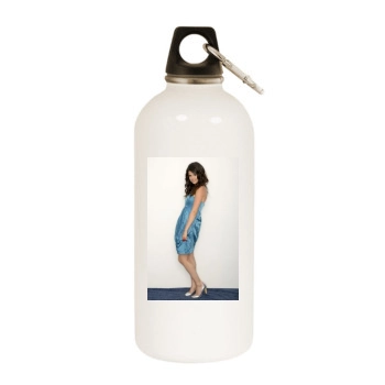 Selena Gomez White Water Bottle With Carabiner