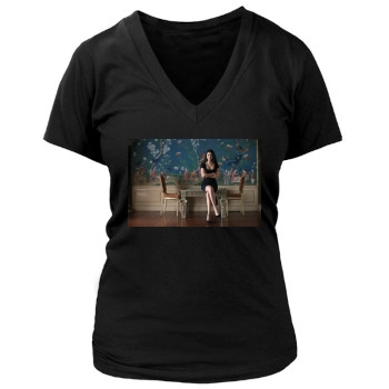 Selena Gomez Women's Deep V-Neck TShirt