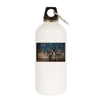 Selena Gomez White Water Bottle With Carabiner