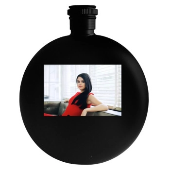 Selena Gomez Round Flask