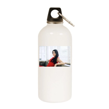 Selena Gomez White Water Bottle With Carabiner