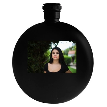 Selena Gomez Round Flask