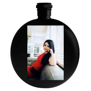 Selena Gomez Round Flask