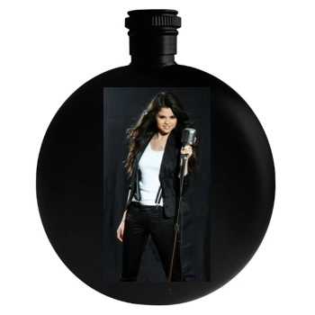 Selena Gomez Round Flask