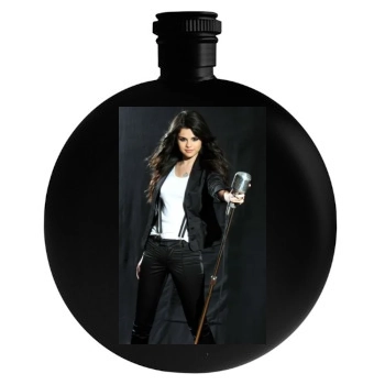 Selena Gomez Round Flask