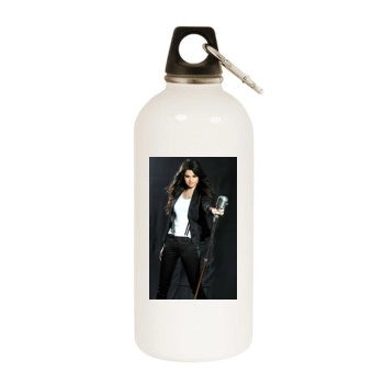 Selena Gomez White Water Bottle With Carabiner