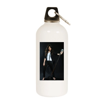 Selena Gomez White Water Bottle With Carabiner