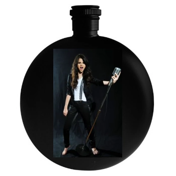 Selena Gomez Round Flask