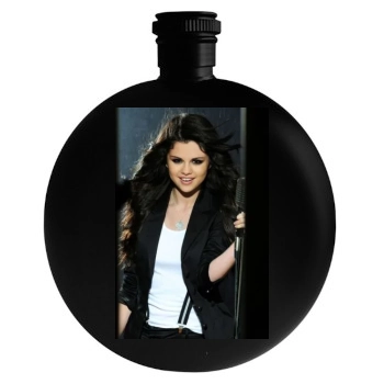 Selena Gomez Round Flask