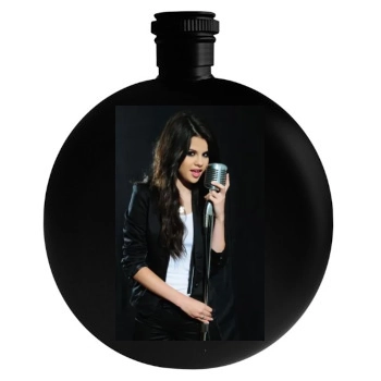 Selena Gomez Round Flask