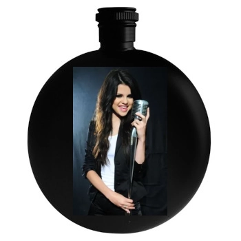 Selena Gomez Round Flask