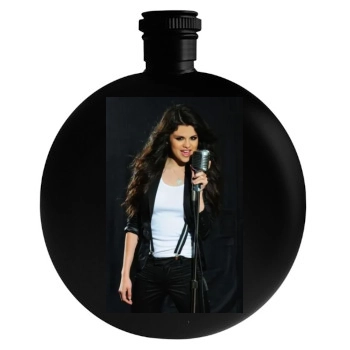 Selena Gomez Round Flask