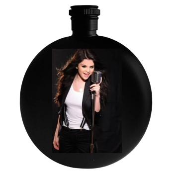 Selena Gomez Round Flask