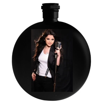 Selena Gomez Round Flask