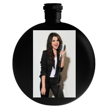 Selena Gomez Round Flask