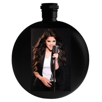 Selena Gomez Round Flask