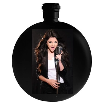 Selena Gomez Round Flask