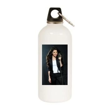 Selena Gomez White Water Bottle With Carabiner