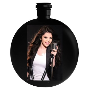 Selena Gomez Round Flask