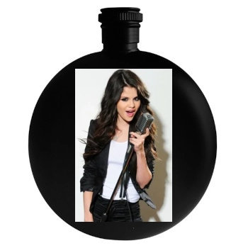 Selena Gomez Round Flask