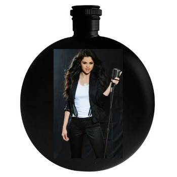 Selena Gomez Round Flask