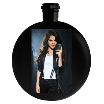 Selena Gomez Round Flask