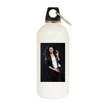 Selena Gomez White Water Bottle With Carabiner