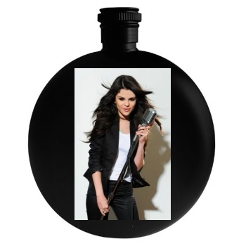 Selena Gomez Round Flask