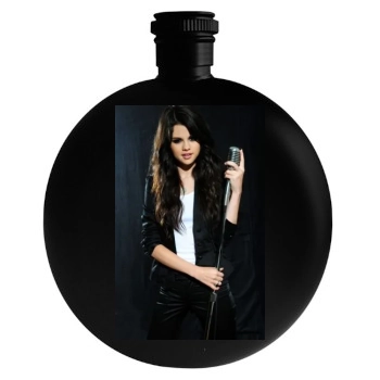 Selena Gomez Round Flask