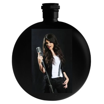 Selena Gomez Round Flask