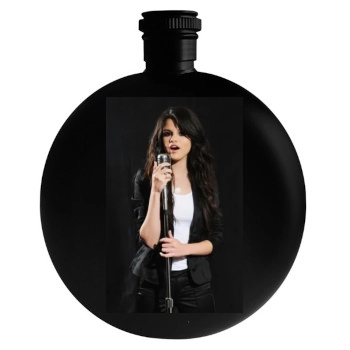 Selena Gomez Round Flask