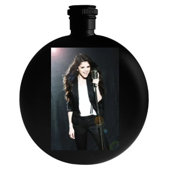 Selena Gomez Round Flask