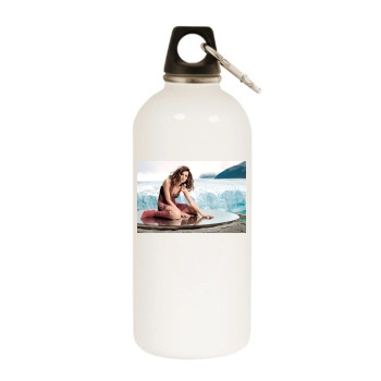 Florencia Salvioni White Water Bottle With Carabiner