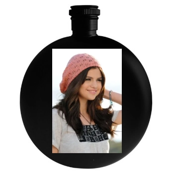 Selena Gomez Round Flask