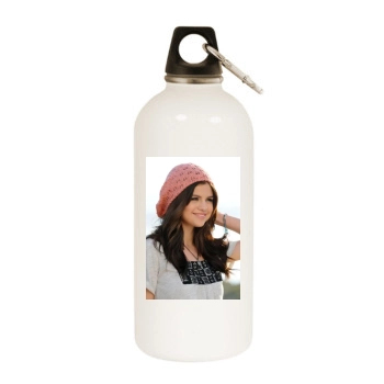 Selena Gomez White Water Bottle With Carabiner