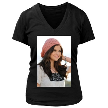 Selena Gomez Women's Deep V-Neck TShirt