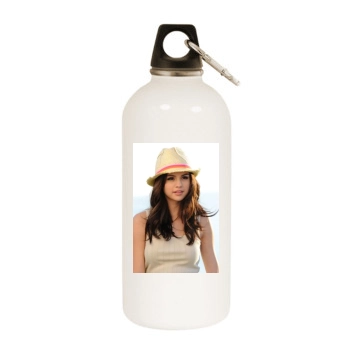 Selena Gomez White Water Bottle With Carabiner