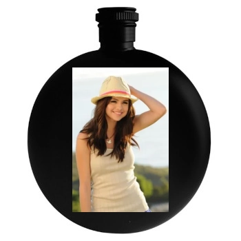 Selena Gomez Round Flask