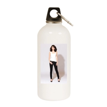 Selena Gomez White Water Bottle With Carabiner